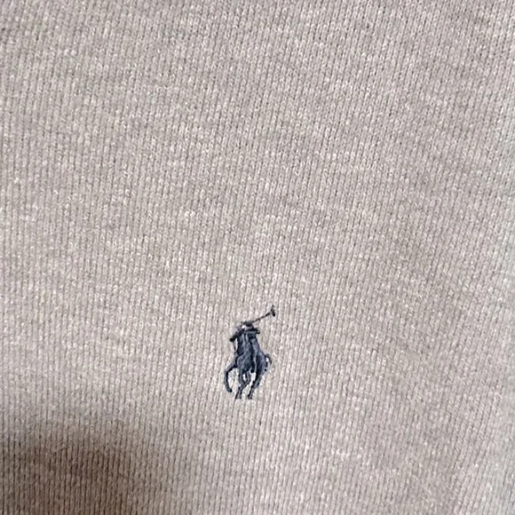 Men’s XL Polo By Ralph Lauren Estate Rib Quarter Zip Gray Pullover Sweater - Picture 3 of 4